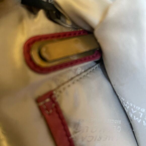 Badgley Mischka American Glamour soft leather  distressed red shoulder bag . - Picture 7 of 12